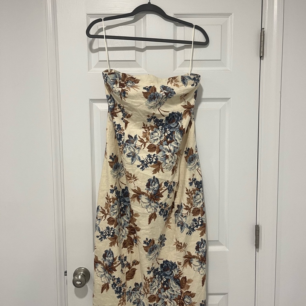Abercrombie & Fitch Cream and Black Spaghetti Strap Sundress